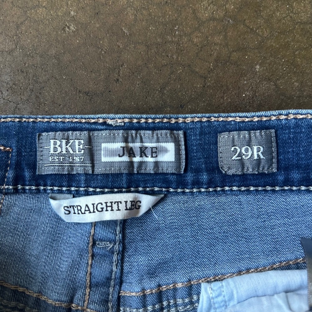 BKE Jake Straight Leg Jeans Mens 29R Blue Excellent Medium Wash ABS16150 - Picture 3 of 8